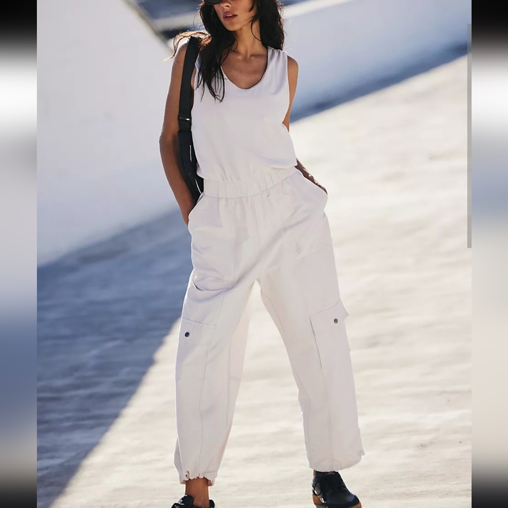 NWT FP Movement by Free People Wander Onesie in Tofu